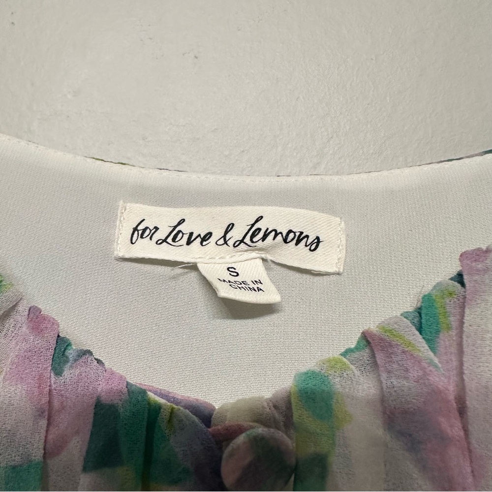 For Love and Lemons Meadow Blouse Lavender Small - Picture 7 of 10